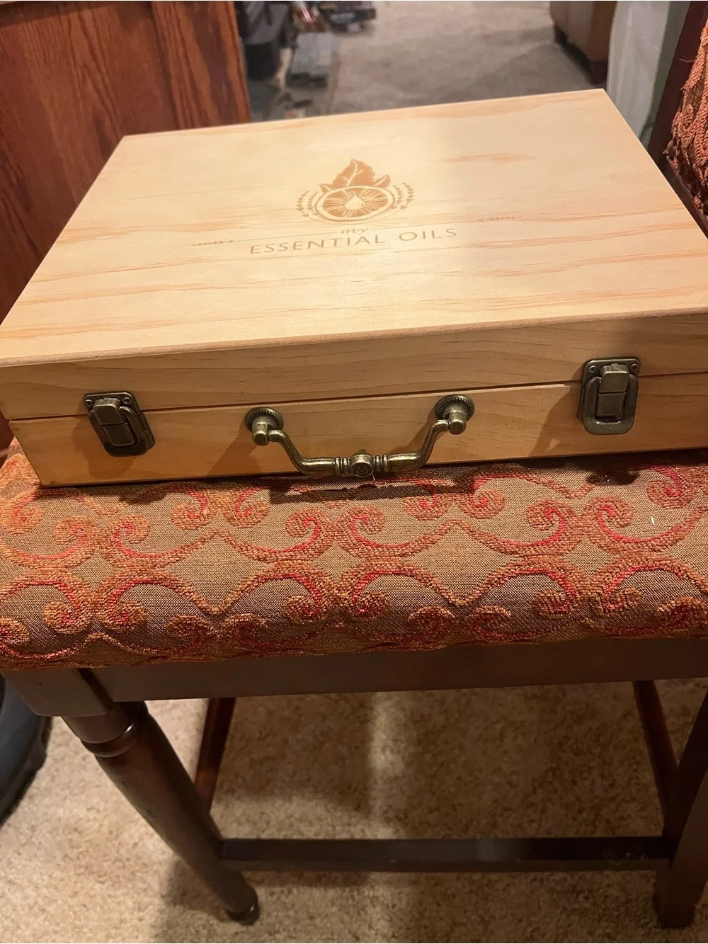 My Essential Oils Wood Storage Box - Light Natural Finish